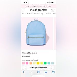 Stoney Clover Lane Classic Backpack, Periwinkle